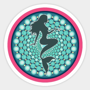 Mermaid Mandala design Sticker